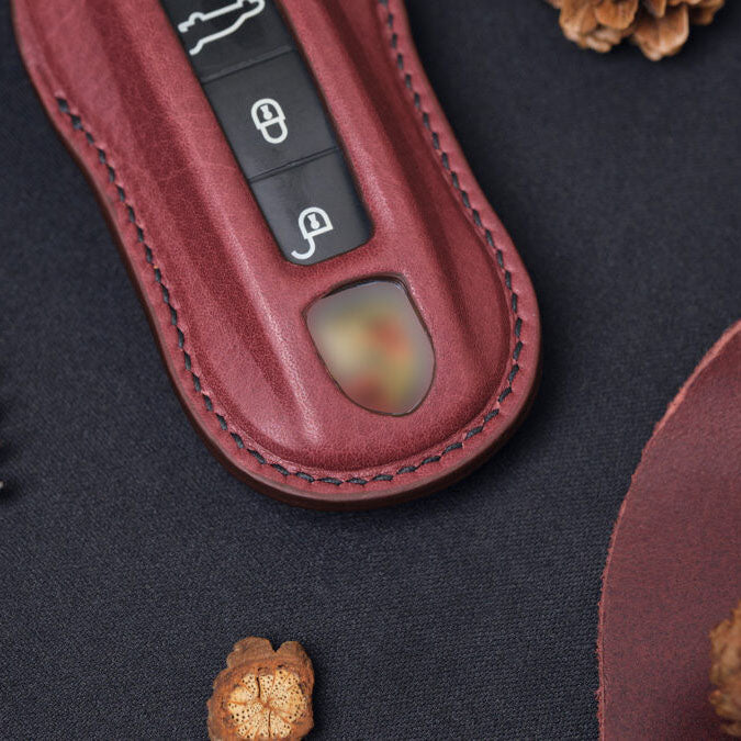 Premium Leather Key Fob for Porsche - Image 3
