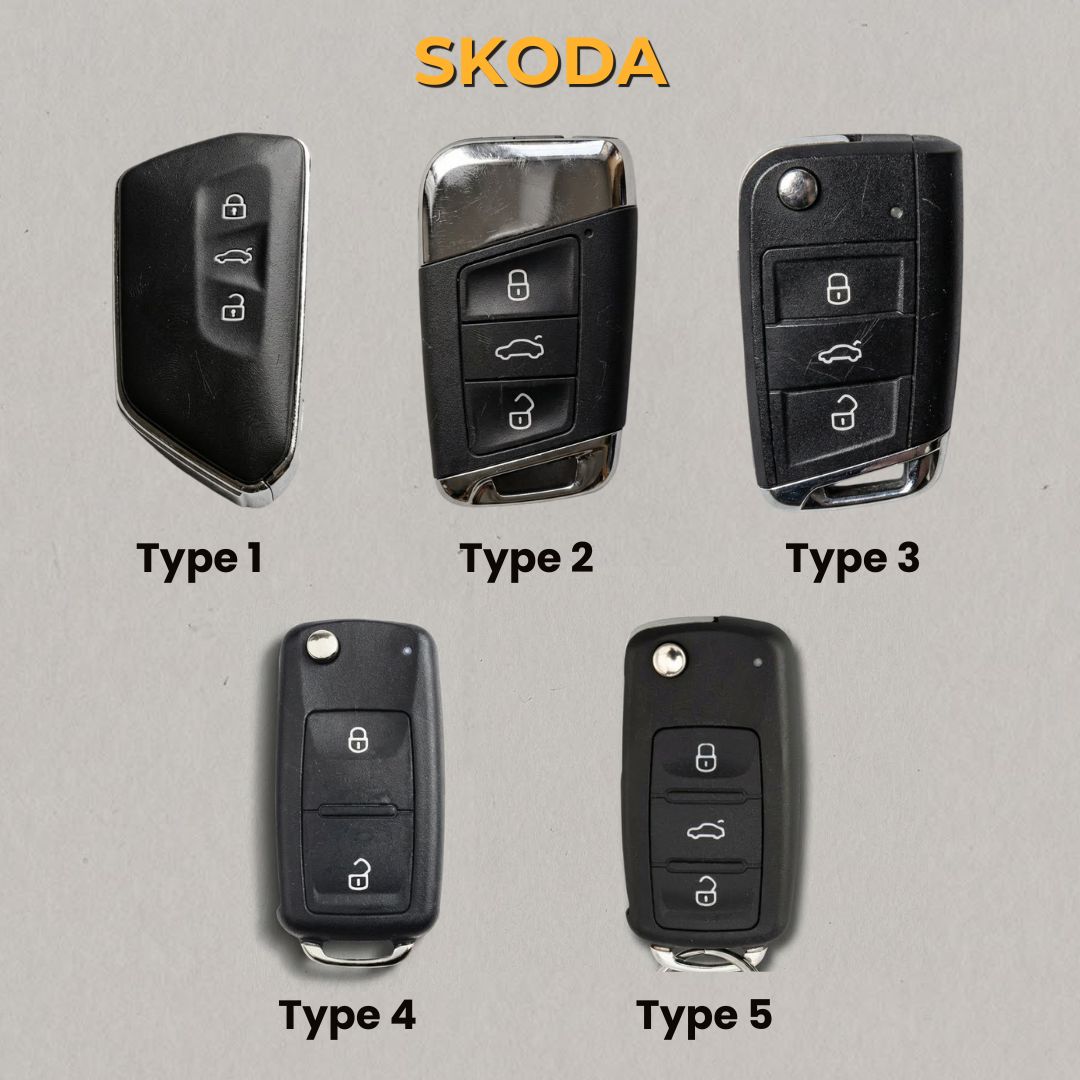 Premium Leather Key Fob for Skoda