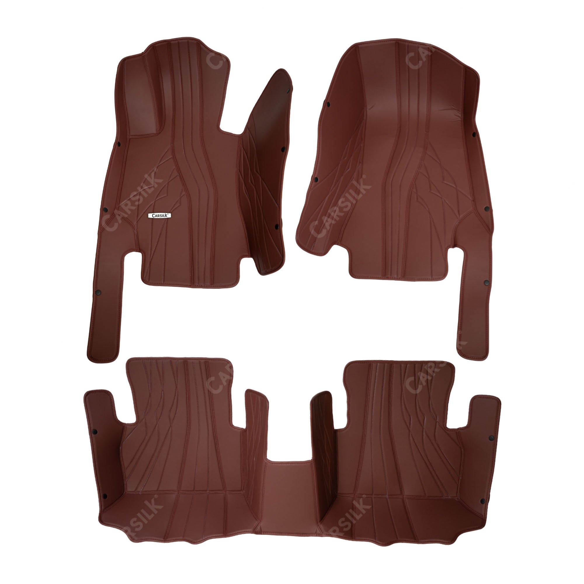 Alternative view of RED PATTERN PREMIUM CAR MATS SET