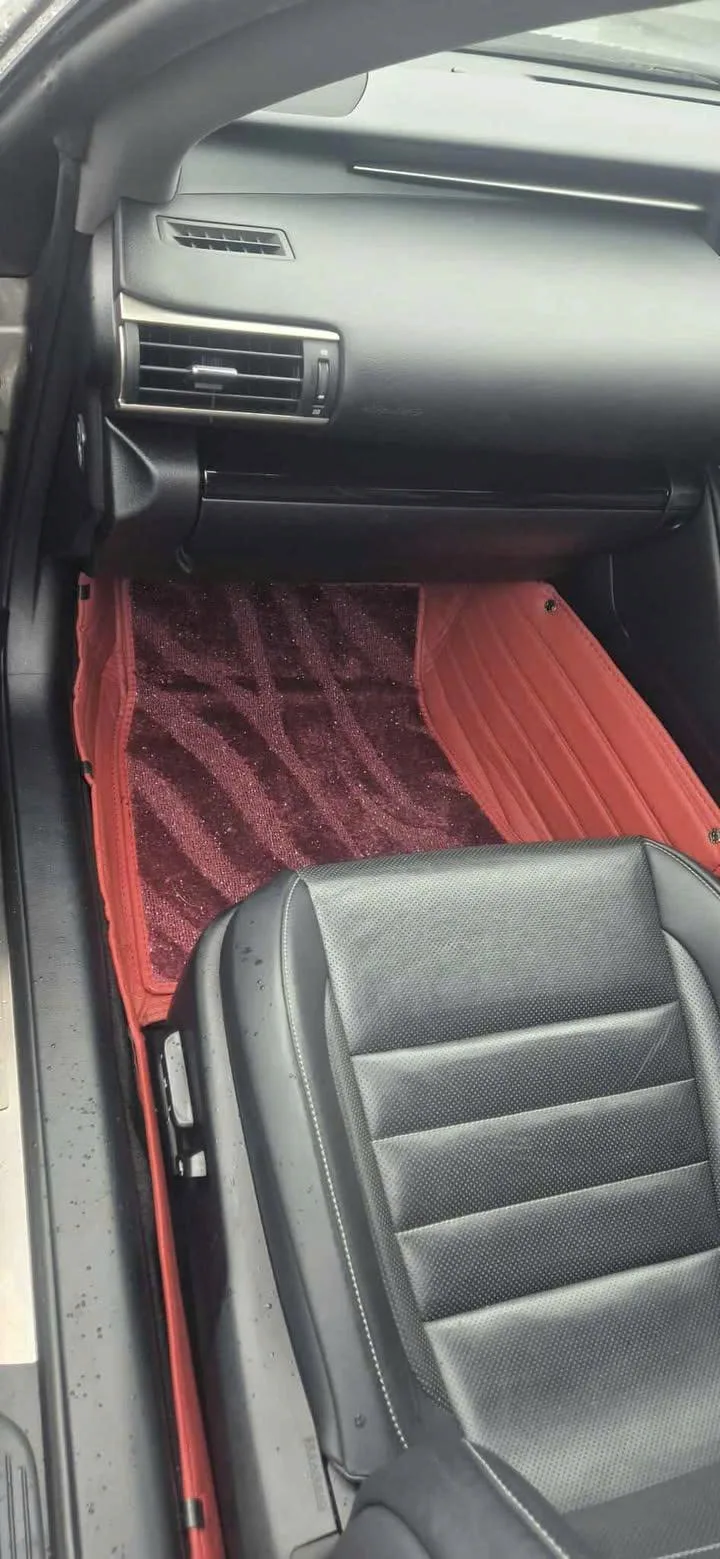 BLACK & WHITE STITCHING STRIPE BASE WITH BLACK TOP CARPET DOUBLE LAYER GALAXY CAR MAT SET photo review