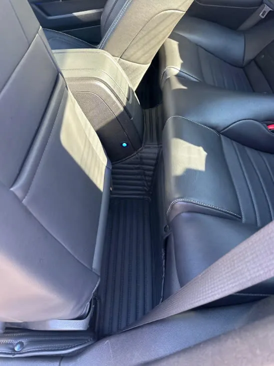 CREAM BEIGE DIAMOND BASE WITH GRAY TOP CARPET DOUBLE LAYER CAR MAT SET photo review