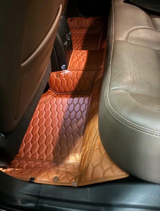 STRIPE CUSTOM SINGLE LAYER CAR MATS SET CREAM BEIGE photo review
