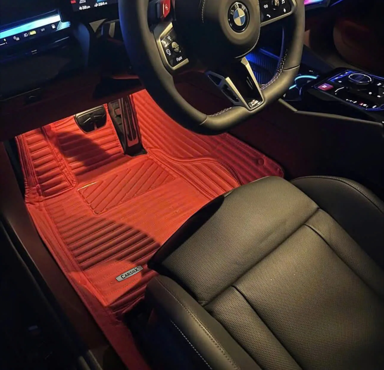 CREAM BEIGE DIAMOND BASE WITH GRAY TOP CARPET DOUBLE LAYER CAR MAT SET photo review